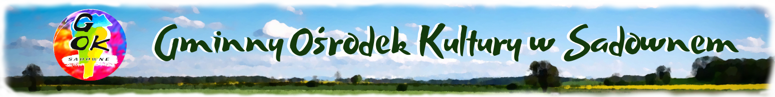 Gminny Ośrodek Kultury w Sadownem Napis GOK